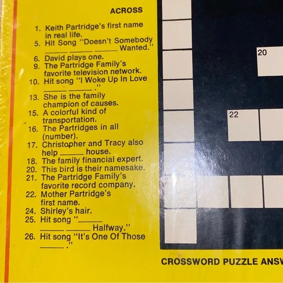 The Partridge Family Crossword Puzzle 1973 LP Vinyl Record, NEW and SEALED - Picture 3 of 13
